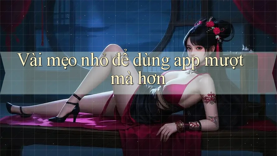Vài mẹo nhỏ để dùng app mượt mà hơn